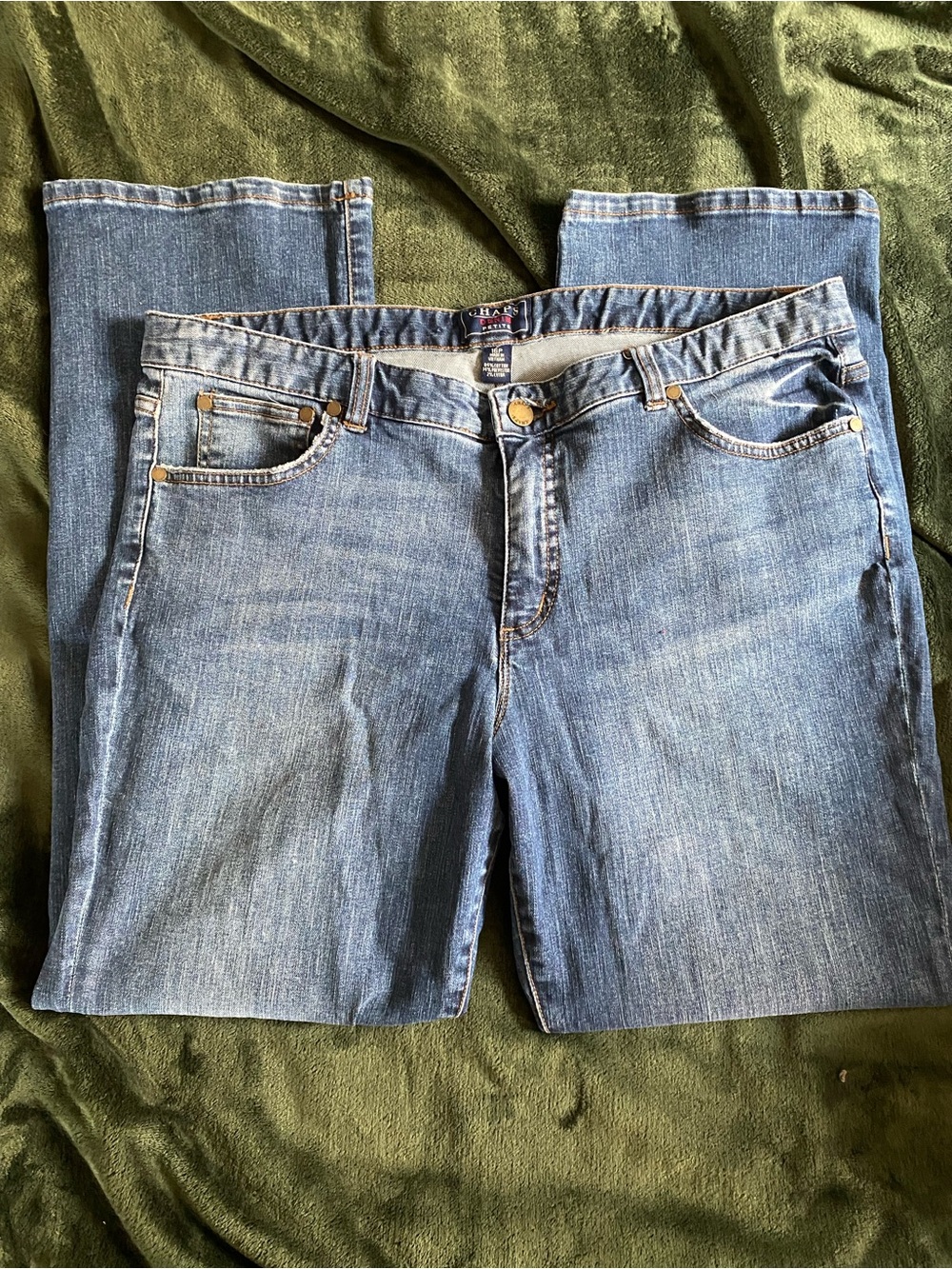 Chaps Women’s Low Rise Light Blue Cropped Kick Denim Jeans